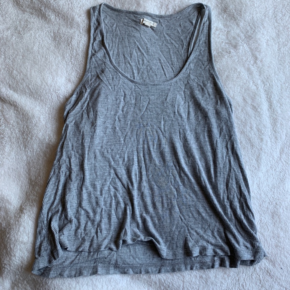 UO silence and noise ribbed gray tank